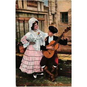 Andalusian Couple Sevilla Tomas Sanz Spain Postcard